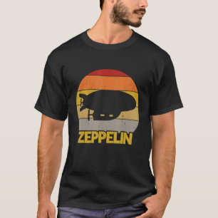 Retro Zeppelin Dirigible Blimp Airship 70s T-Shirt