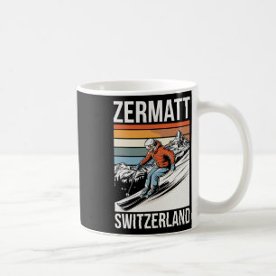 Retro Zermatt Switzerland Ski Resort Coffee Mug