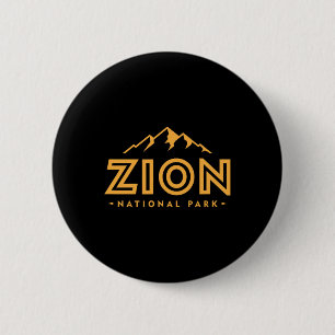 Retro Zion National Park Utah Mountain Women Men K 6 Cm Round Badge