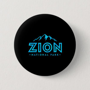 Retro Zion National Park Utah Mountain Women Men S 6 Cm Round Badge
