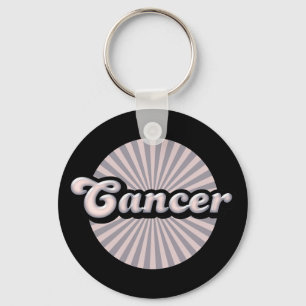 Retro Zodiac Cancer Key Ring