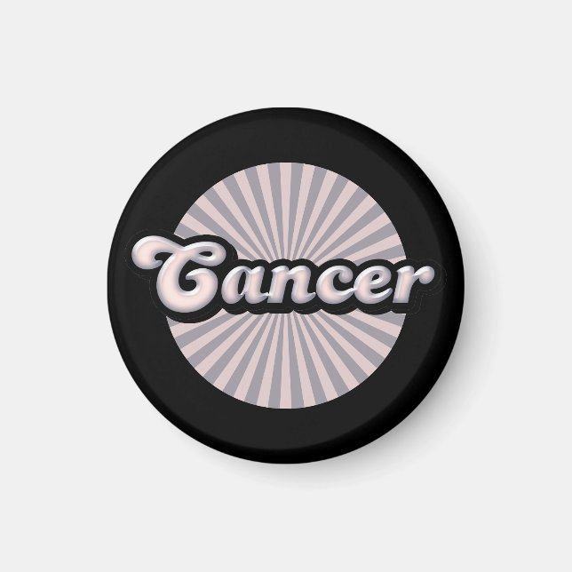 Retro Zodiac Cancer Magnet (Front)