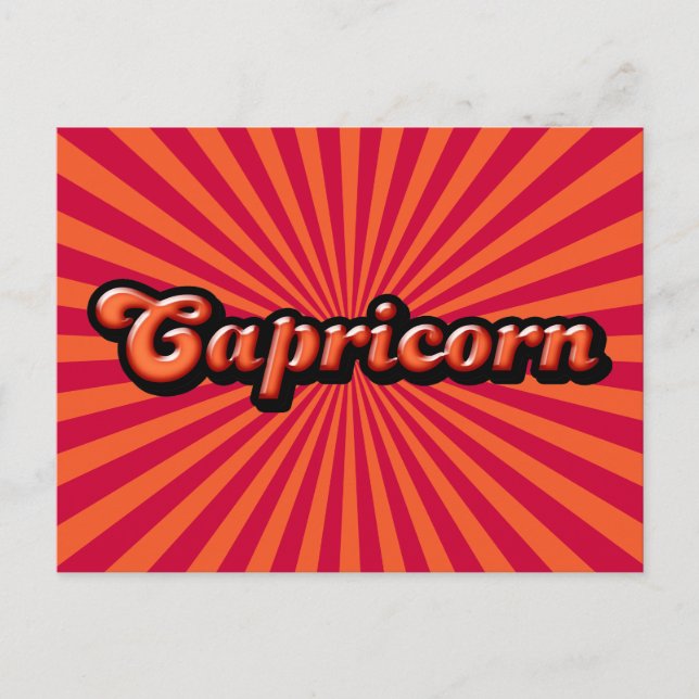 Retro Zodiac Capricorn Postcard (Front)