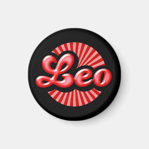 Retro Zodiac Leo Magnet