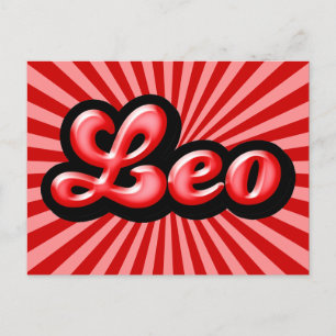 Retro Zodiac Leo Postcard