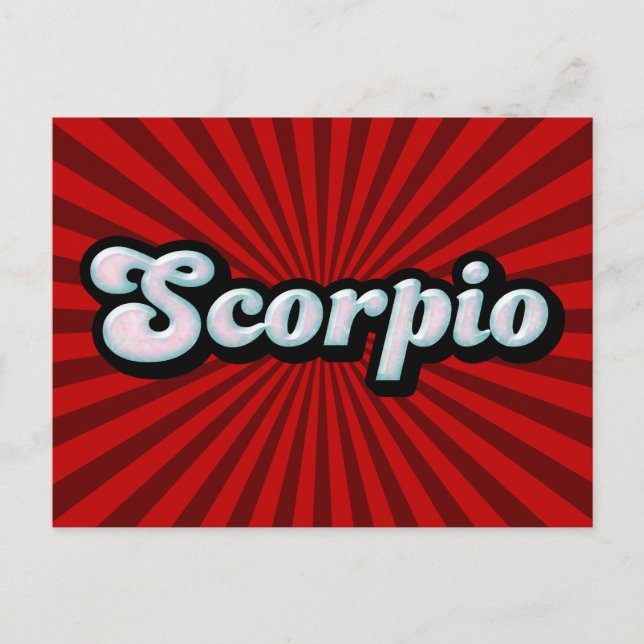 Retro Zodiac Scorpio Postcard (Front)