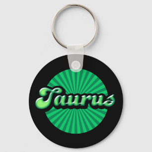 Retro Zodiac Taurus Key Ring