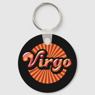 Retro Zodiac Virgo Key Ring