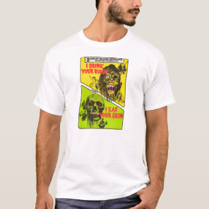 Retro Zombie: I Drink Your Blood - I Eat Your Skin T-Shirt