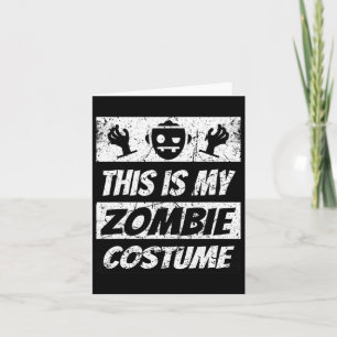 Retro Zombies Halloween Boys Kids Fun Costume Card