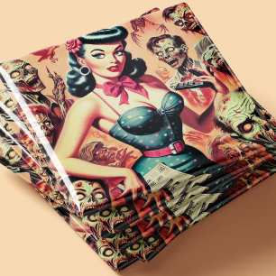 Retro Zombies Pin-up Magnet