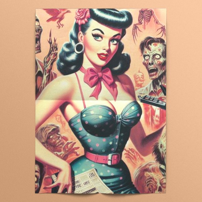 Retro Zombies Pin-up Tissue Paper (Creator Uploaded)
