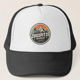 Retro Zugspitze bavarian outdoor nature gifts Trucker Hat