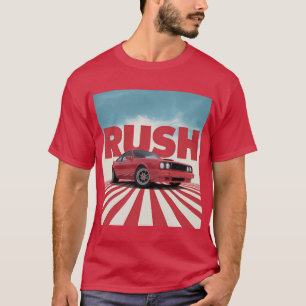 retrocar RUSH Retro Red Sports Car T-Shirt Vint