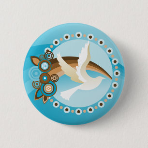 RetroFit on Blue 6 Cm Round Badge