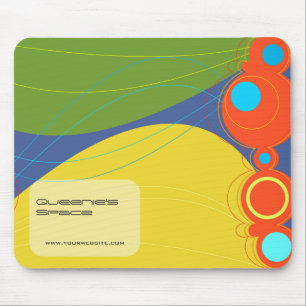 Retronation Colourful Abstract Modern Art Bubbles Mouse Mat