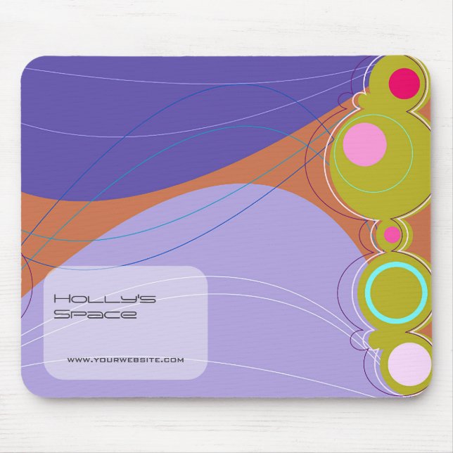 Retronation Colourful Abstract Modern Art Bubbles Mouse Mat (Front)