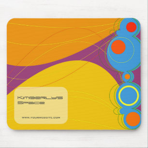 Retronation Colourful Abstract Modern Art Bubbles Mouse Mat