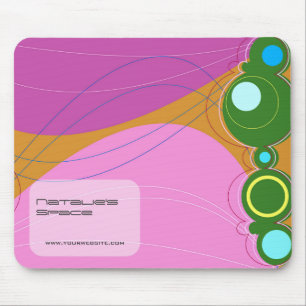 Retronation Colourful Abstract Modern Art Bubbles Mouse Mat