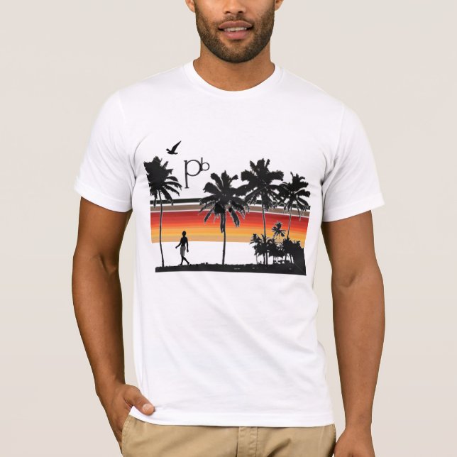 RetroSunsetBeach1 T-Shirt (Front)