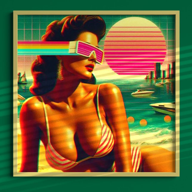 Retrowave 80s Woman Poster (Creator Uploaded)