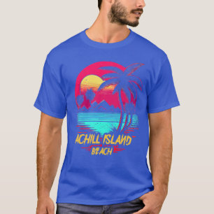 Retrowave Beach Achill Island Beach T-Shirt