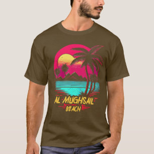 Retrowave Beach Al Mughsail Beach T-Shirt