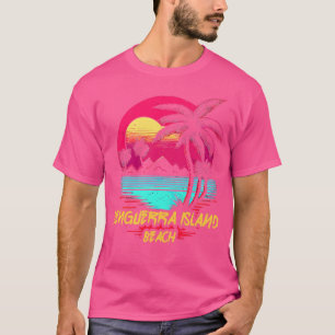 Retrowave Beach Benguerra Island Beach T-Shirt
