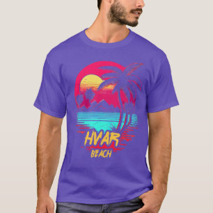 Retrowave Beach Hvar Beach T-Shirt