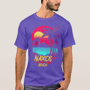 Retrowave Beach Naxos Beach T-Shirt