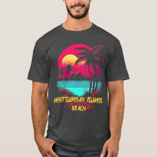Retrowave Beach Whitsunday Islands Beach T-Shirt