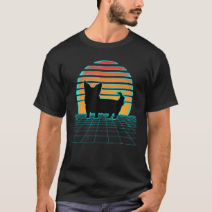 Retrowave Pembroke Welsh Corgi 80s Style Synthwave T-Shirt
