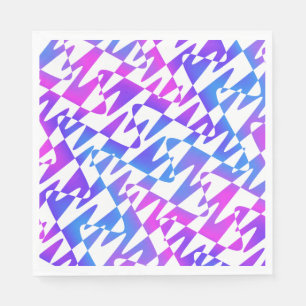 retrowave ripple - gradient twilight on white : napkin