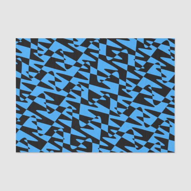 retrowave ripple - turquoise blue : tissue paper (Front)