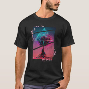 Retrowave roots of tree indie life and Lofi japan T-Shirt