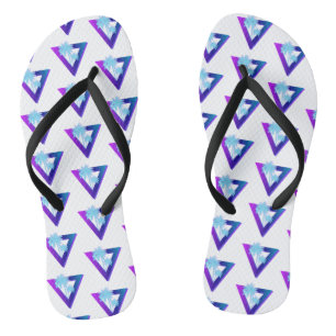RETROWAVE SYNTHWAVE PALM TREES TRIANGLE FLIP FLOPS
