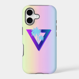 RETROWAVE SYNTHWAVE PALM TREES TRIANGLE PHONE CASE