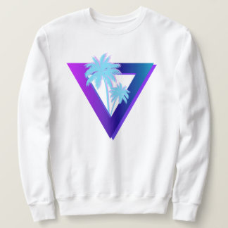 RETROWAVE SYNTHWAVE PALM TREES TRIANGLE SWEATSHIRT