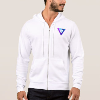 RETROWAVE SYNTHWAVE PALM TREES TRIANGLE ZIP HOODIE