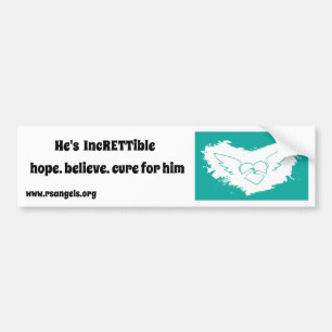 Rett Syndrome Angels Bumper Sticker (him)
