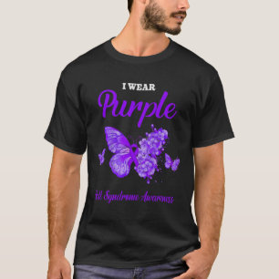 Rett Syndrome Awareness I Wear Purple Butterfly T-Shirt