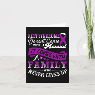 Rett Syndrome Awareness Month Family Octobre Purpl Card