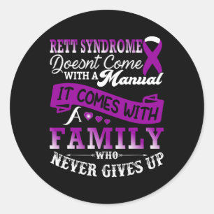 Rett Syndrome Awareness Month Family Octobre Purpl Classic Round Sticker