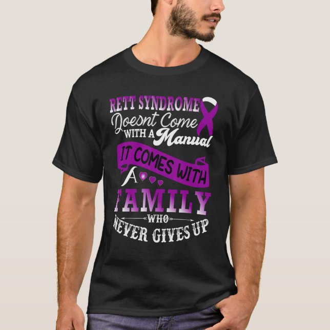 Rett Syndrome Awareness Month Family Octobre Purpl T-Shirt (Front)