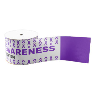 Rett Syndrome Awareness Pattern Ribbon Grosgrain Ribbon