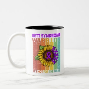 Rett Syndrome Warrior It's Not For The Weak Two-Tone Coffee Mug