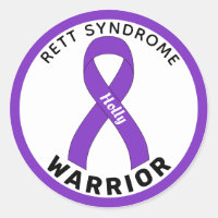 Rett Syndrome Warrior Ribbon White
