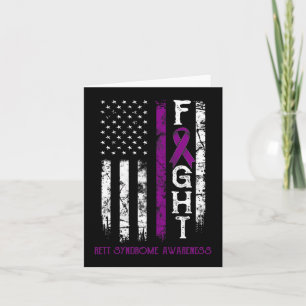 Rett Syndrome Warrior Us Flag Down Syndrome Awaren Card