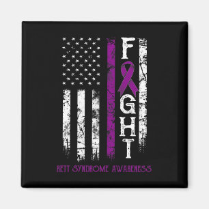 Rett Syndrome Warrior Us Flag Down Syndrome Awaren Magnet