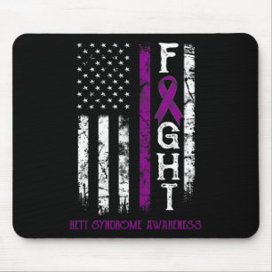 Rett Syndrome Warrior Us Flag Down Syndrome Awaren Mouse Mat